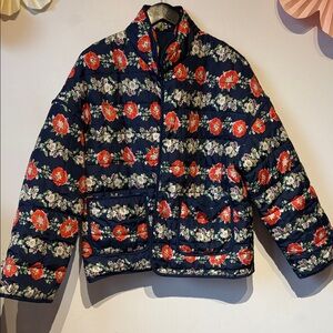 Floral Puffer Jacket size large